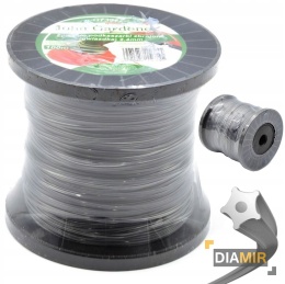 ŻYŁKA TNĄCA 2.4 MM 100 MB GWIAZDKA ZBROJONA DO KOSY PODKASZAKI