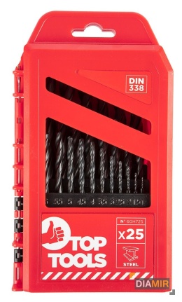 Zestaw 25 szt. WIERTŁA WIERTEŁ WIERTŁO do metalu HSS 1.0-13.0 mm 25 szt.