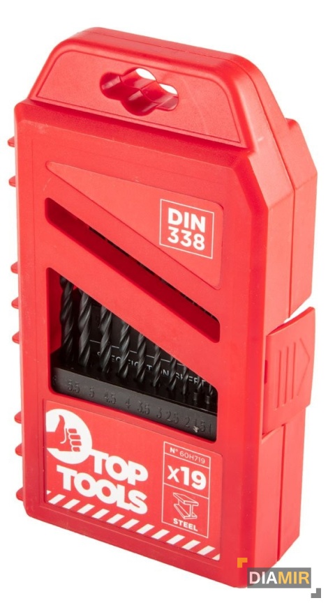 Zestaw 19 szt. WIERTEŁ wiertło Wiertła do metalu HSS 1.0-10.0 mm