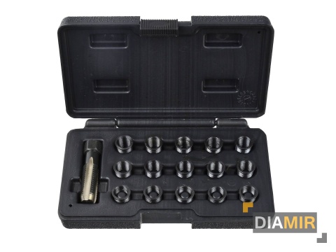 Zestaw do naprawy gwintów i świec zapłonowych 16el. M14X1.25 GEKO