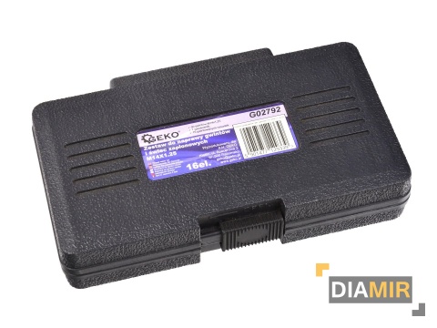 Zestaw do naprawy gwintów i świec zapłonowych 16el. M14X1.25 GEKO