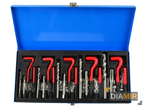 Zestaw do naprawy zerwanych uszkodzonych gwintów M5-M12 131el.