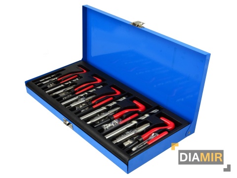 Zestaw do naprawy zerwanych uszkodzonych gwintów M5-M12 131el.