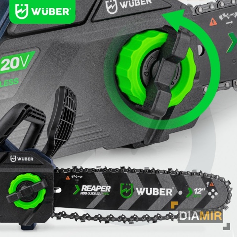 AKUMULATOROWA PILARKA PIŁA ŁAŃCUCHOWA DO DREWNA GAŁĘZIÓWKA 2X AKU WUBER