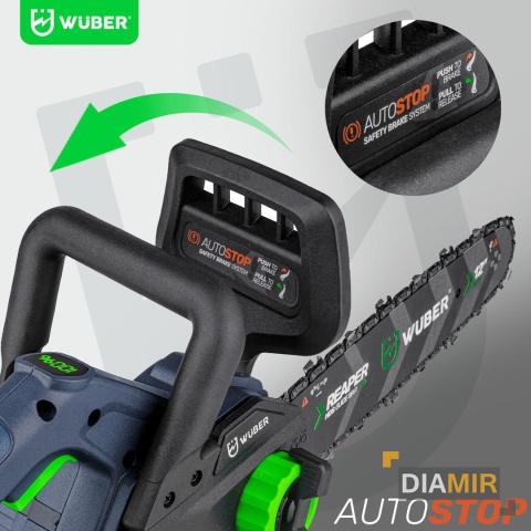 AKUMULATOROWA PILARKA PIŁA ŁAŃCUCHOWA DO DREWNA GAŁĘZIÓWKA 2X AKU WUBER