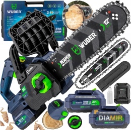 AKUMULATOROWA PILARKA PIŁA ŁAŃCUCHOWA DO DREWNA GAŁĘZIÓWKA 2X AKU WUBER