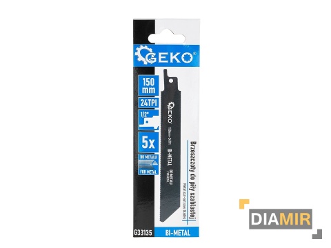 BRZESZCZOT DO PIŁY SZABLASTEJ DO METALU BI-METAL 150mm 24TPI ZESTAW 5SZT.