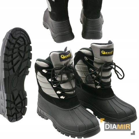 BUTY ROBOCZE wysokie na zimę śniegowce r. 46 jeden odlew CIEPŁE