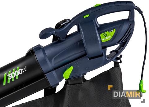 DMUCHAWA ELEKTRYCZNA DO LIŚCI OGRODOWA 3000 W 35 L ROZDRABNIACZ ODKURZACZ