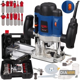 FREZARKA GÓRNOWRZECIONOWA DO DREWNA + FREZY WALIZKA ZESTAW MOCNA 2550W FREZ