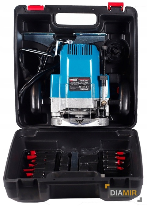 FREZARKA GÓRNOWRZECIONOWA 2900W DO DREWNA + FREZY WALIZKA ZESTAW MOCNA