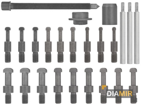 GEKO ZESTAW ŚCIĄGACZ DO ŁOŻYSK WEWNĘTRZNY WALIZKA UNIWERSALNY KOMPLET