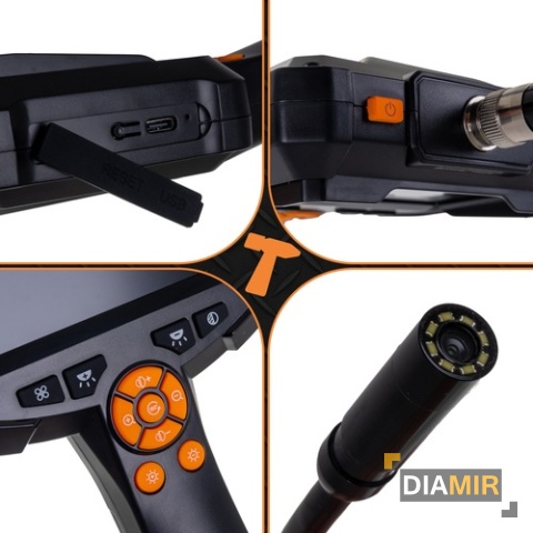 KAMERA INSPEKCYJNA ENDOSKOPOWA 5m IP67 Full HD 8 LED ENDOSKOP BEZPRZEWODOWY