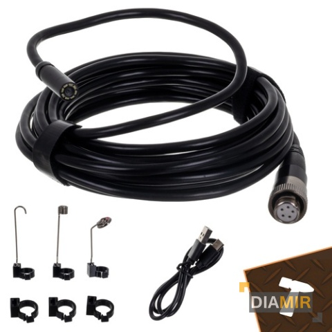 KAMERA INSPEKCYJNA ENDOSKOPOWA 5m IP67 Full HD 8 LED ENDOSKOP BEZPRZEWODOWY