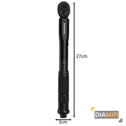 Klucz dynamometryczny BIGSTREN do kół 1/4 " 2-24 Nm z blokadą i etui