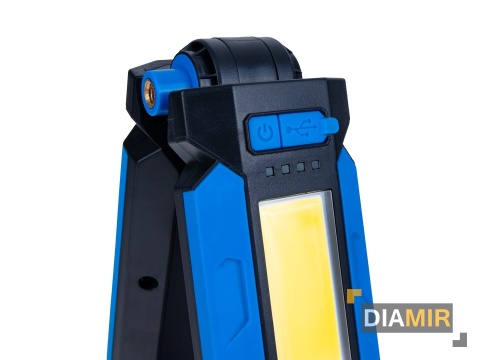 LAMPA WARSZTATOWA Z MAGNESEM SKŁADANA LED COB Z HAKIEM 10W 1000lm 4000mAh