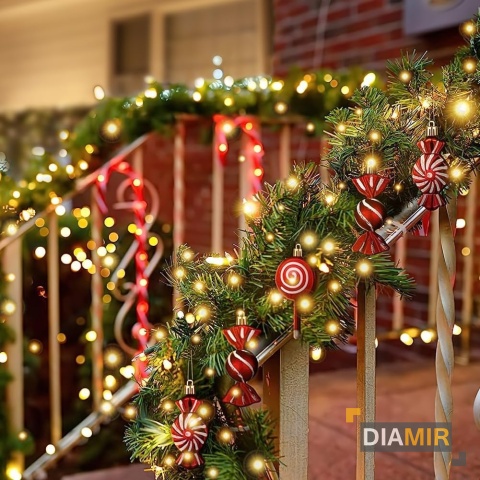 LAMPKI CHOINKOWE BIAŁE CIEPŁE 37 m 500 LED lampek OŚWIETLENIE 8 TRYBÓW