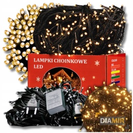 LAMPKI CHOINKOWE BIAŁE CIEPŁE 37 m 500 LED lampek OŚWIETLENIE 8 TRYBÓW