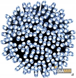 LAMPKI CHOINKOWE BIAŁE ZIMNE 37 m 500 LED lampek OŚWIETLENIE 8 TRYBÓW