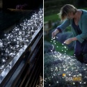 LAMPKI CHOINKOWE BIAŁE ZIMNE 37 m 500 LED lampek OŚWIETLENIE 8 TRYBÓW