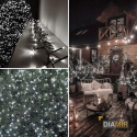LAMPKI CHOINKOWE BIAŁE ZIMNE 37 m 500 LED lampek OŚWIETLENIE 8 TRYBÓW