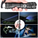 LATARKA TAKTYCZNA LED XHP90 ZOOM CREE MOCNA WOJSKOWA AKUMULATOROWA USB