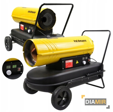 NAGRZEWNICA OLEJOWA Z TERMOSTATEM 40 kW LCD DMUCHAWA SPALINOWA 800 m3/h