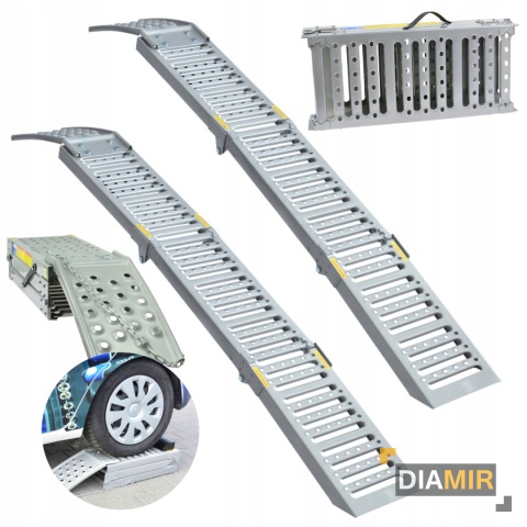 NAJAZDY SAMOCHODOWE RAMPA NAJAZDOWA SKŁADANA PODNOŚNIK PODJAZD 2SZT 2200kg