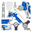PISTOLET LAKIERNICZY HVLP MINI 125ML DYSZA 0.8mm + REGULATOR CIŚNIENIA 1/4”