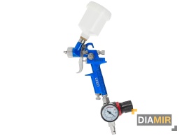 PISTOLET LAKIERNICZY HVLP MINI 125ML DYSZA 0.8mm + REGULATOR CIŚNIENIA 1/4”