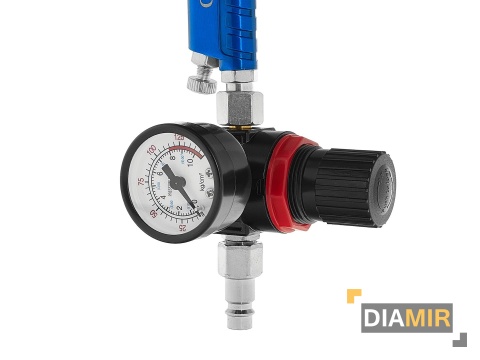 PISTOLET LAKIERNICZY HVLP MINI 125ML DYSZA 0.8mm + REGULATOR CIŚNIENIA 1/4”