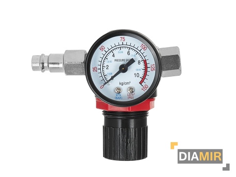 PISTOLET LAKIERNICZY HVLP MINI 125ML DYSZA 0.8mm + REGULATOR CIŚNIENIA 1/4”