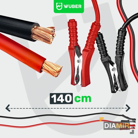 PROSTOWNIK AKUMULATOROWY 16A SAMOCHODOWY 7-180AH DO ŁADOWANIA 12V24V WUBER