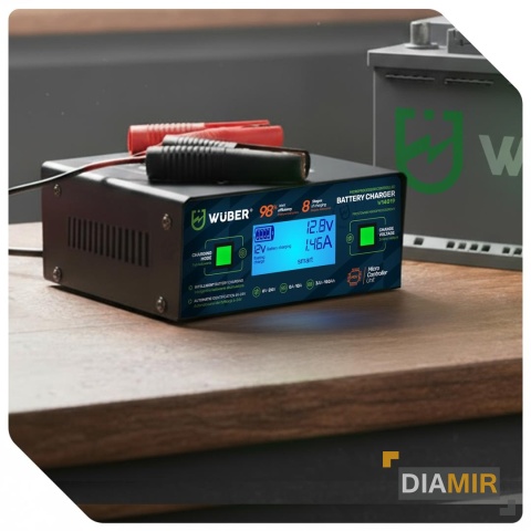 PROSTOWNIK MIKROPROCESOROWY 6/8/12/14/16/24V ŁADOWARKA AKUMULATOROWA 10A