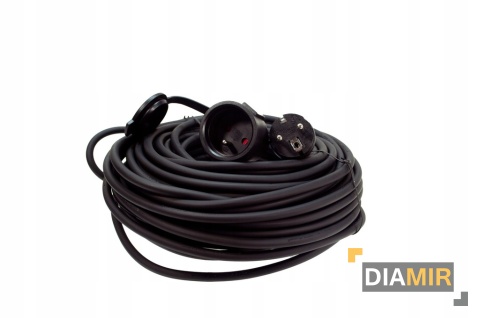 PRZEDŁUŻACZ UNIWERSALNY 20m CZARNY 16A Z ZABEZPIECZENIEM BAVARIA