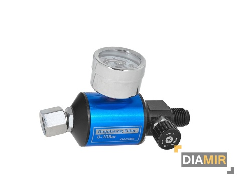 Reduktor ciśnienia 1/4" z odwadniaczem do pistoletu lakierniczego