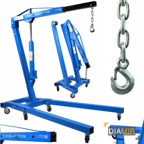 PODNOŚNIK WARSZTATOWY ŻURAW 2 T DŹWIG SKŁADANY DŹWIG SZYBKI MOCNY