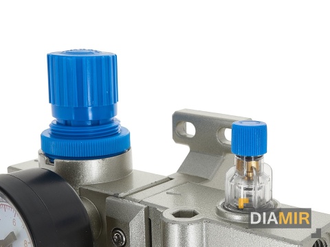 REDUKTOR POWIETRZA 1/2" 4w1 FILTR ODWADNIACZ NAOLEJACZ z manometrem