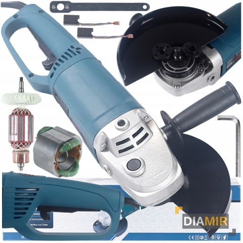 SZLIFIERKA KĄTOWA 230mm KĄTÓWKA DUŻA WOLNY SOFT START 3200W MOCNA