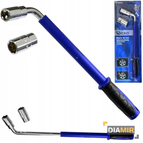 WZMOCNIONY KLUCZ DO KÓŁ OPON FELG TELESKOPOWY 17x19 21x23 mm WYSUWANE RAMIĘ