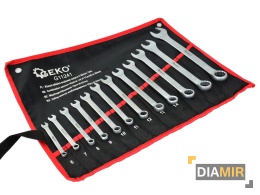 ZESTAW KLUCZE PŁASKO OCZKOWE SATYNA 6-22 mm 12EL. CRV PŁACHTA