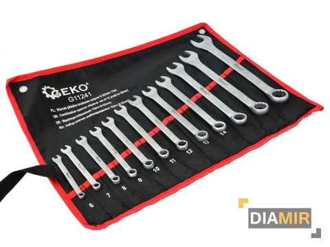 ZESTAW KLUCZE PŁASKO OCZKOWE SATYNA 6-22 mm 12EL. CRV PŁACHTA