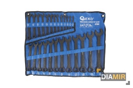 KLUCZE PŁASKO OCZKOWYE ZESTAW KLUCZY 25EL CRV 6-32 mm CZARNA POWŁOKA ETUI