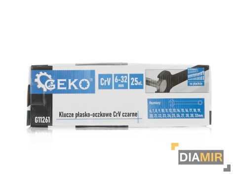 KLUCZE PŁASKO OCZKOWYE ZESTAW KLUCZY 25EL CRV 6-32 mm CZARNA POWŁOKA ETUI