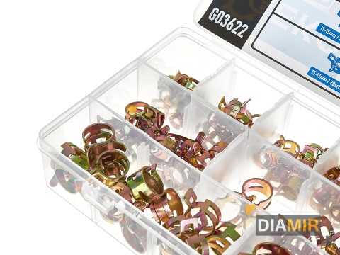 OPASKI ZACISKOWE SPRĘŻYNOWE 8-18mm 135szt. ZESTAW OPASEK ZASISKOWYCH GEKO