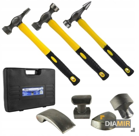 Zestaw 7el. młotków MŁOTKI narzędzia BLACHARSKIE