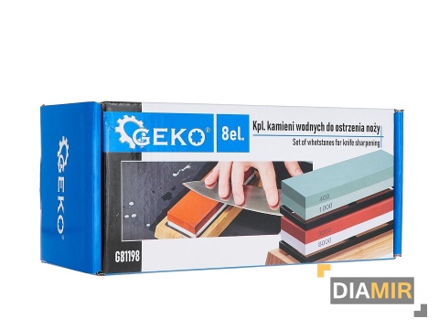 Zestaw KAMIENIE WODNE z prowadnicą kątową DO OSTRZENIA NOŻY 8el.
