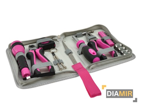 Zestaw narzędzi dla kobiet różowe etui DAMSKI 23 elementy uniwersalny