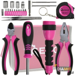 Zestaw narzędzi dla kobiet różowe etui DAMSKI 23 elementy uniwersalny