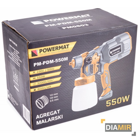 Elektryczny AGREGAT NATRYSKOWY pistolet MALARSKI do malowania 550W